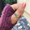 JDFHFGB Anxiety Ring,Adjustable Open Relief Fidget Rings with Swivel Rainbow