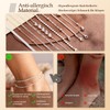 ZOERAY 2 x Anklets for Women Gold Silver 925 Waterproof