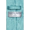 Vesuvio Napoli Necktie Turquoise Blue Paisley Design Mens Necktie, turquoise