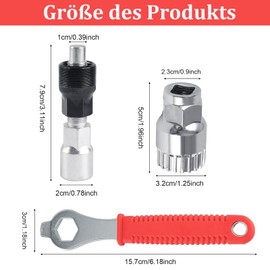 Bicycle Crank Puller and Bottom Bracket Tools, Bicycle Crank Puller, Bicycle Bottom Bracket Remover, 16 mm Key Bicycle Crank Wrench Tool Set for Removing Bicycle Crank
