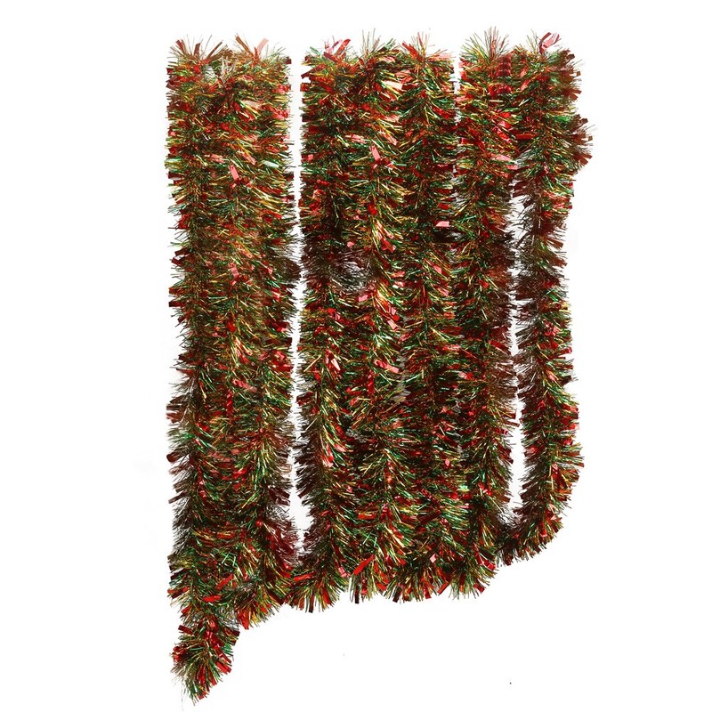 VEYLIN 10 Meter Sliver Xmas Decoration Tinsel with Star for