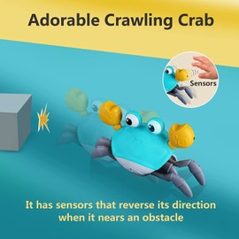 control future control future Crawling Crab Baby Toy - Infant Tummy Time Toys 3 4 5 6 7 8 9 10 11 12 Babies Boy 3-6 6-12 Learning Crawl 9-12 12-18 Walking Toddler 36 Months Old Music Development 1st Birthday Gifts