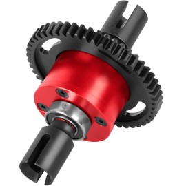 RCHuiWow RC 50T Diff Gear Upgrades Part for 1/8 Kraton/Outcast/Talion 6S BLX EXB,Notorious 6S BLX,1/7BigRock/Fireteam 6S BLX,Mojave 6S BLX EXB,Metal 50T Limited Slip Center Diff Set,Red