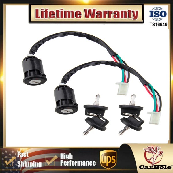 CarBole Ignition Key Switch 2 PCS for or Chinese Quad