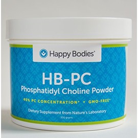 HB-PC Phosphatidyl Choline-40%, 300 g, GMO-FREE Powder (HBPC) Happy Bodies