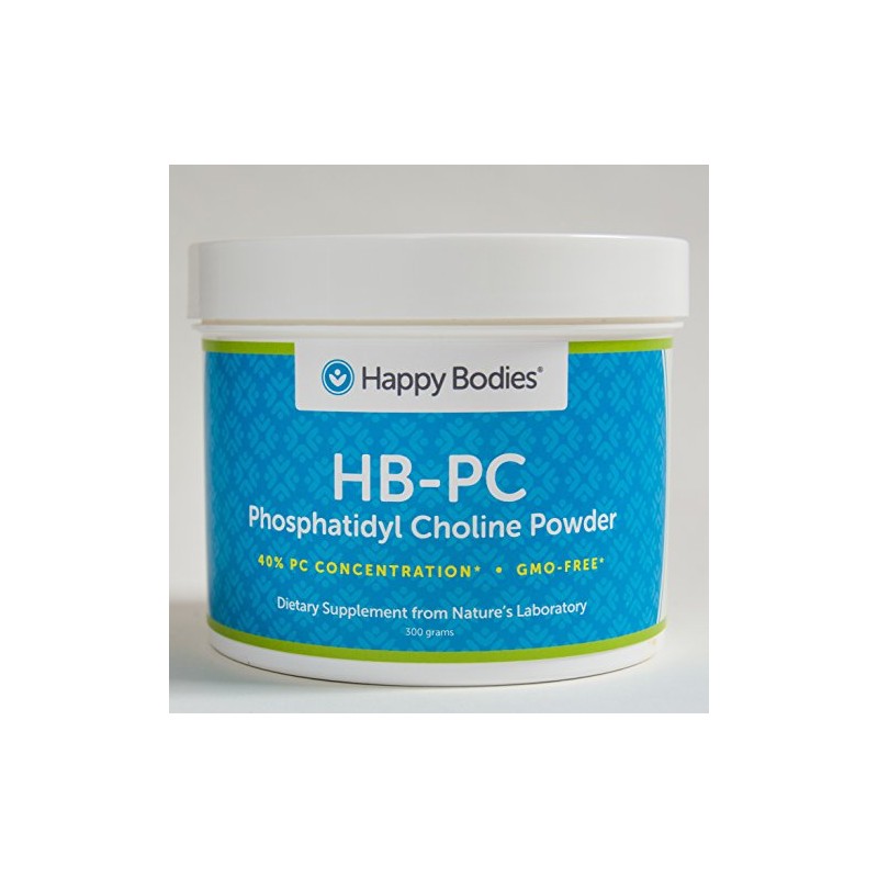HB-PC Phosphatidyl Choline-40%, 300 g, GMO-FREE Powder (HBPC) Happy Bodies