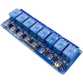 GTIWUNG 1 Piece 8 Channel 5V Relay Module, Relay Module 5V, 8 Channel 5V Relay Module with Optocoupler for Raspberry Pi Arduino Relay Module 5V, Blue
