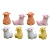 BESPORTBLE 2sets Resin Mini Alpaca Figurines Miniature Resin Animals Garden