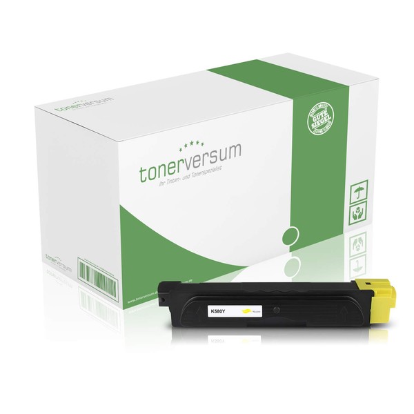 Toner Compatible with Kyocera TK-580 TK-580Y Yellow for Ecosys P6021cdn