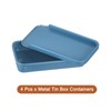 uxcell 4 Pcs Metal Tin Box Container, 2.4x1.3x0.4 Inch Slide