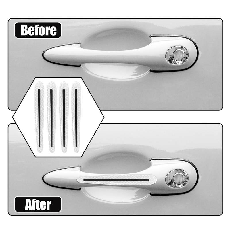 X AUTOHAUX 4 Pcs Car Side Door Handle Bowl Edge