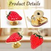 glrovazas Cabinet Knobs Strawberry Knobs, 4 Pcs Creative Fruit Shape