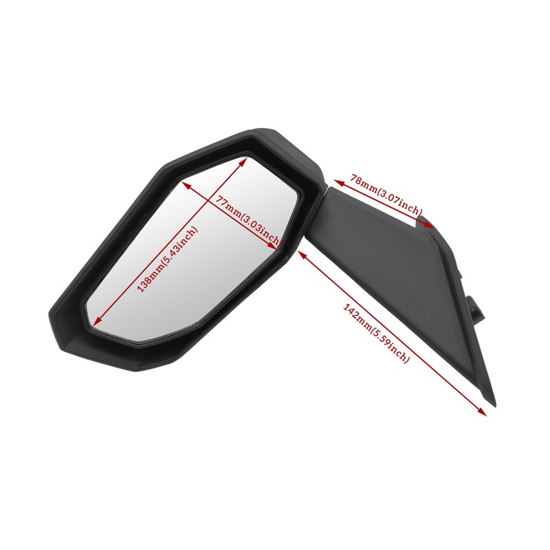 SAUTVS Folding Front Door Rear View Side Mirrors for Maverick
