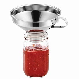 Wide-Mouth Canning Funnel With Handle For Mason Jar,Stainless Steel Kitchen Funnel For Regular and Wide Mouth Jars