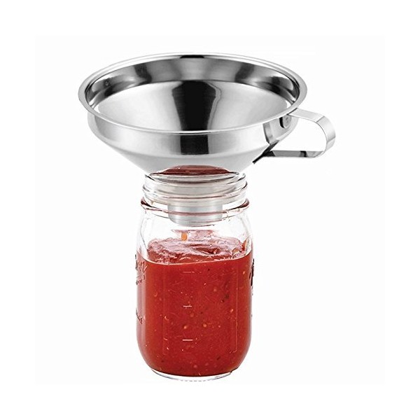 Wide-Mouth Canning Funnel With Handle For Mason Jar,Stainless Steel Kitchen Funnel For Regular and Wide Mouth Jars