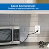 BESTTEN 2 Pack Combination Toggle Light Switch and Duplex Receptacle