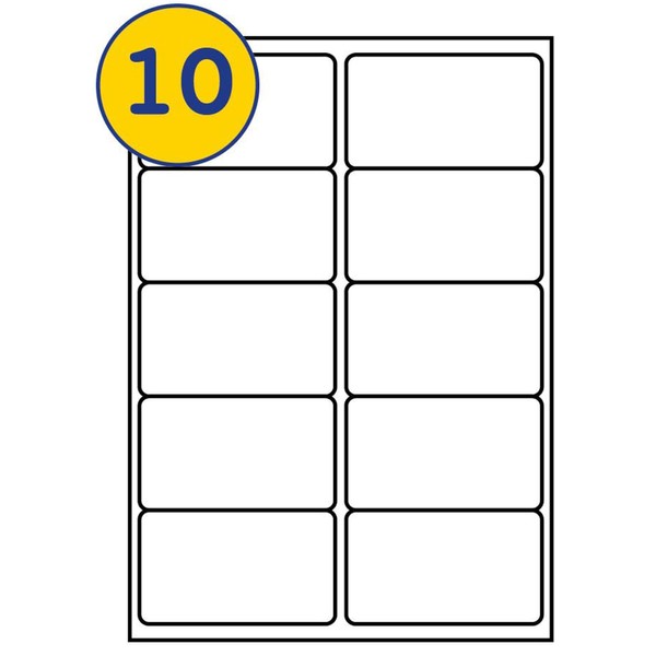 LABELS4U 50 Sheets A4, 10 labels per Sheet, Size 99.1