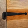 Renovators Supply Manufacturing Black Offset Strap Lift Off Pintle Hinge