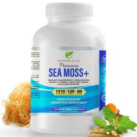 Keto Nurture Alley Sea Moss 1510mg plus Bladderwrack & Burdock - Keto, Detox, Gut