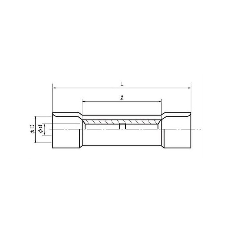 NICHIFU TERMINAL INDUSTRIAL Insulated Butt Sleeves 100 Pieces TMV B-2