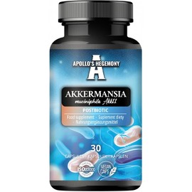 Akkermansia muciniphila 20 mg – 30 Vegan Capsules | 30-Day Supply – Gut Microbiome Support & Metabolic Support – Apollo's Hegemony