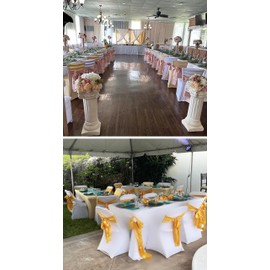 WENSINL Pack of 50 Wedding Satin Chair Sashes Lavender Bows 7x108inch Ribbon Fabric Bands for Banquet Party Hotel Restaurant Ceremony Event Chairs Knots Ties Decorations - Lavender, 50PCS