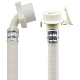 Gaona GA-LC011 Holder Simon Automatic Washing Machine Water Supply Hose 3.9 ft (1.5 m) One-Touch Water Supply Joint Set (Leak Prevention, Safety Stopper, Can Be Used With 2 Mounting Screws, Easy