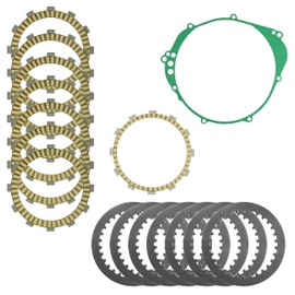 Caltric Clutch Friction Steel Plates and Gasket Kit Compatible with Yamaha R1 YZF-R1 YZFR1 1999 2000 2001 2002 2003
