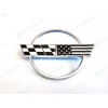 AUTO 1PC Chrome Black Rear Gas Lid Cross US Flags