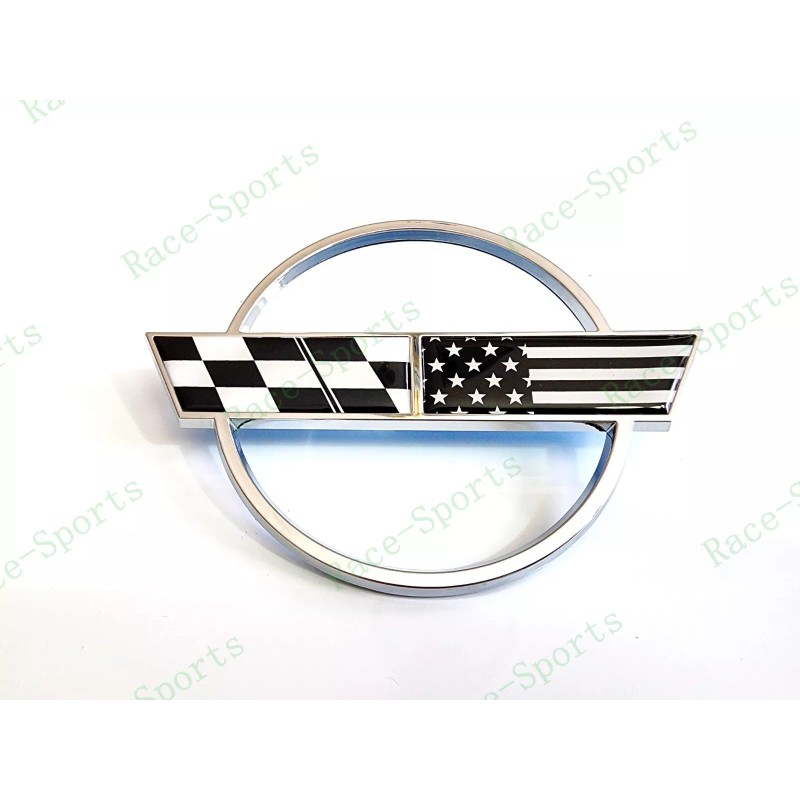 AUTO 1PC Chrome Black Rear Gas Lid Cross US Flags