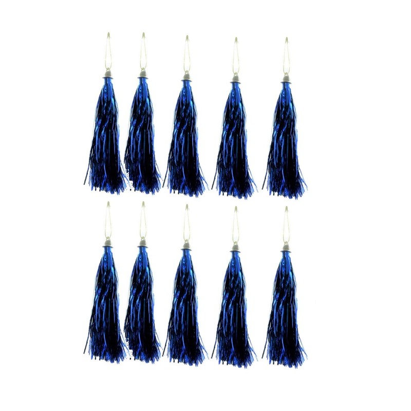 Lamettini Lametta Anhänger Christbaumschmuck Weihnachtsanhänger (10, Blau)