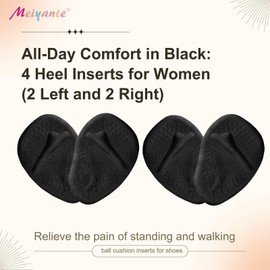 Meiyante Almohadillas Metatarsianas Premium Suaves Y Acolchadas Para Mujer | Inserciones De Talón Para Mujer | Cojines Para La Bola Del Pie (2 Pares De Almohadillas Para Los Pies) Alivio Del Dolor Dur