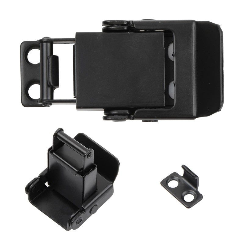 Set of 4 Stainless Steel Black Snap Lock Travel Suitcase