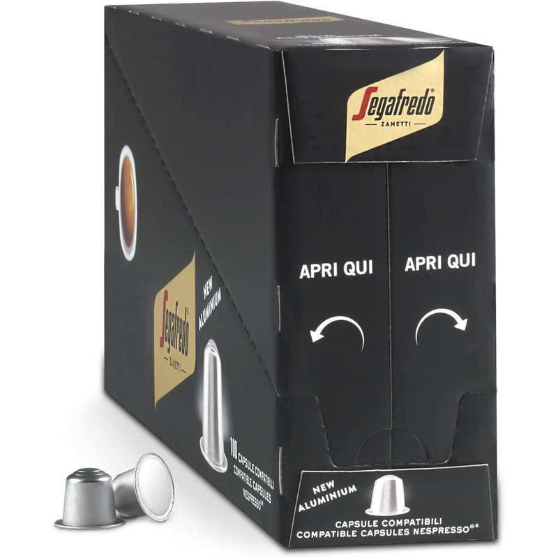 Segafredo Zanetti - 100 Nespresso® * Compatible Capsules, Intenso Coffee,