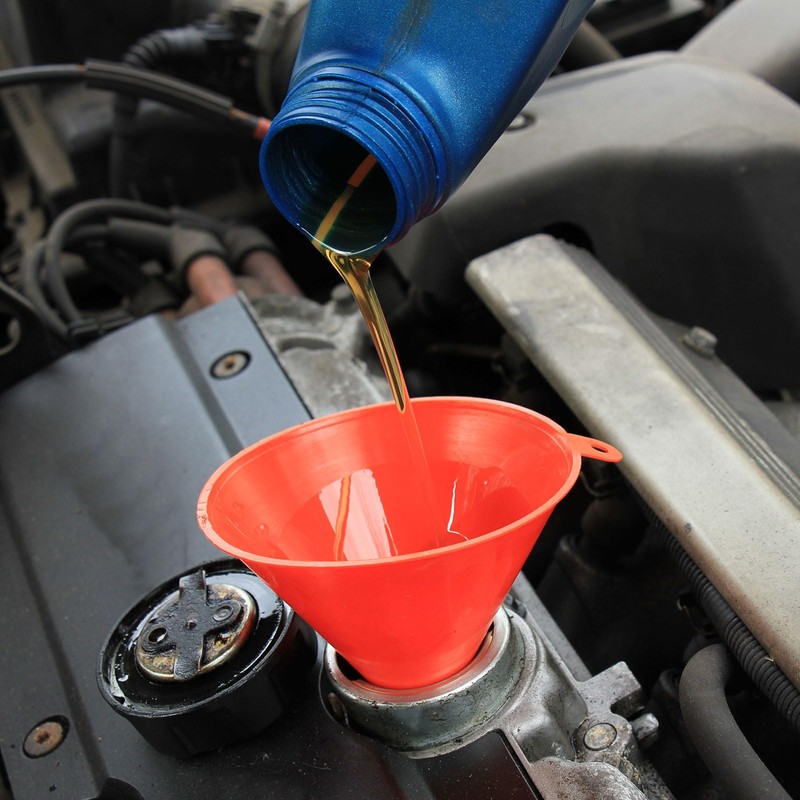 HARFINGTON 2pcs Fuel Funnel with Long Hose, Flexible Wide Mouth