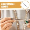 OHPHCALL Stainless Steel Tweezers Set Jewelry Tweezers for Gems Non-Slip