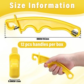 Tondiamo 12 Pack Electric Fence Plastic Gate, Electric Fence Gate Handles 8 Inch Insulated Handle, Insulated Plastic Handle for Electric Fence Gates, Yellow