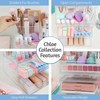 STORi Chloe Stackable Makeup Holder & Drawer Organizer Set, Clear,