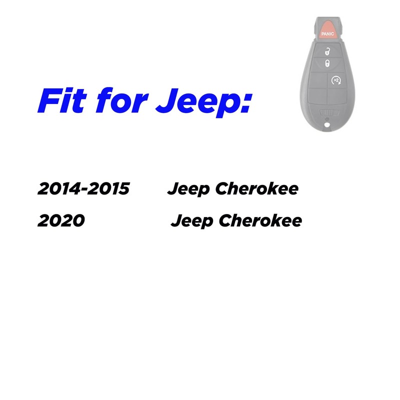 Key Fob Cover for Dodge Jeep: 4 Buttons Key Fob