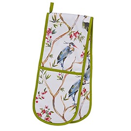 Ulster Weavers Double Oven Glove - Oriental Birds (Outer Cotton 100% Polyester Wadding CE Marked) Double Glove, Multi-Colour, One Size