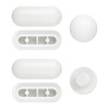 Lotsdonxia Toilet Seat Bumper Set – Noise Dampening Plastic Buffer