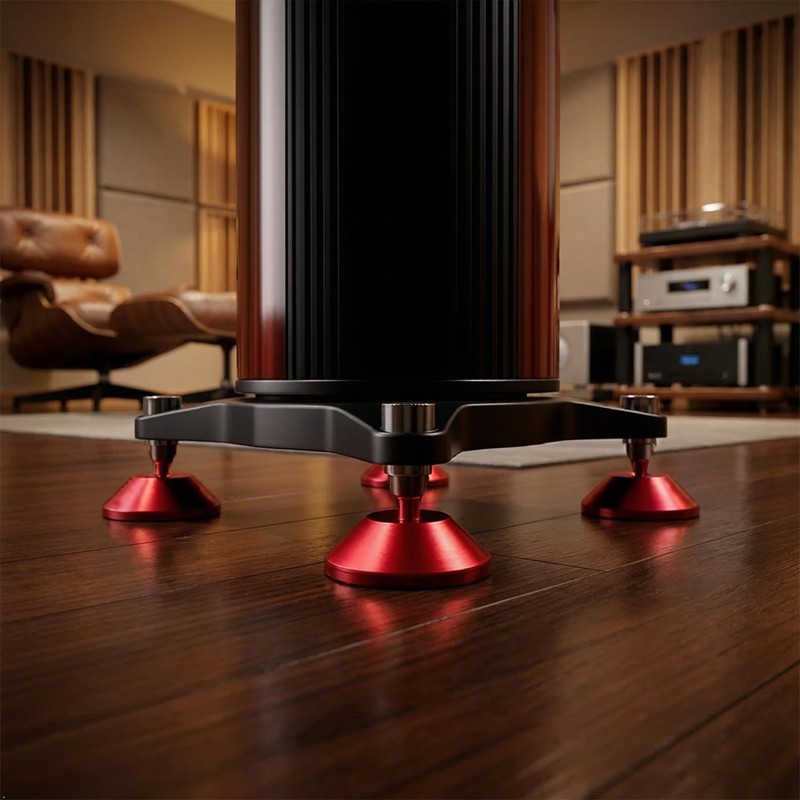 PrecisionGeek Cone Spike Pads, CNC Machined Insulation Washers for Hi-Fi