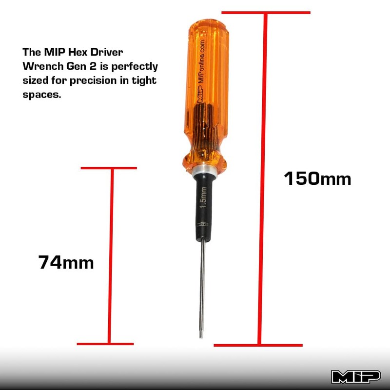 MIP 9602 3-Piece RC Hex Screwdriver Set (1.5mm, 2.0mm, 2.5mm)