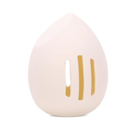 Peboms Makeup Sponge Holder,Double-sided 3-line Vented Silicone Beauty Blender Holder for Travel, Fit All Sponges (1pack white)