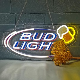 Neon Beer Sign Light Up Neon Signs, Dimmable Led Light Sign For Man Cave Wall Home Bar Dorm Bedroom Club Pub Party Decor,15.8 * 7.1 Inch