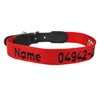 Schecker Dog Collar 34-38 cm Red with Embroidered Name and