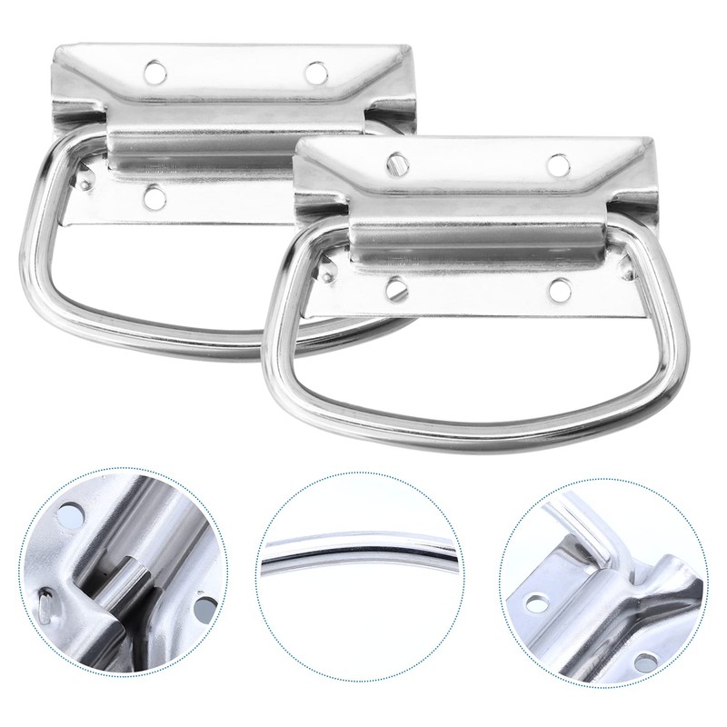 Operitacx 2Pcs Heavy Duty Stainless Steel Pull Knob Surface Mounted