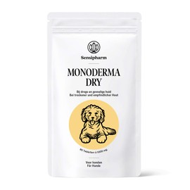 Sensipharm Monoderma Dry - Naturally Helps with Dry Eczema, Itching, Skin, Coat, Problems - 90 Tablets of 1000 mg for Dogs