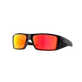 Oakley OO9231 Sunglasses Bundle: OO 9231 HELIOSTAT 923106 Heliostat Polished Black Prizm and Eyewear Cleaning Kit
