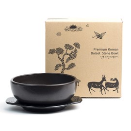 Crazy Korean Cooking Korean Stone Bowl (Dolsot), Sizzling Hot Pot for Bibimbap and Soup (Large, No Lid) - Premium Ceramic